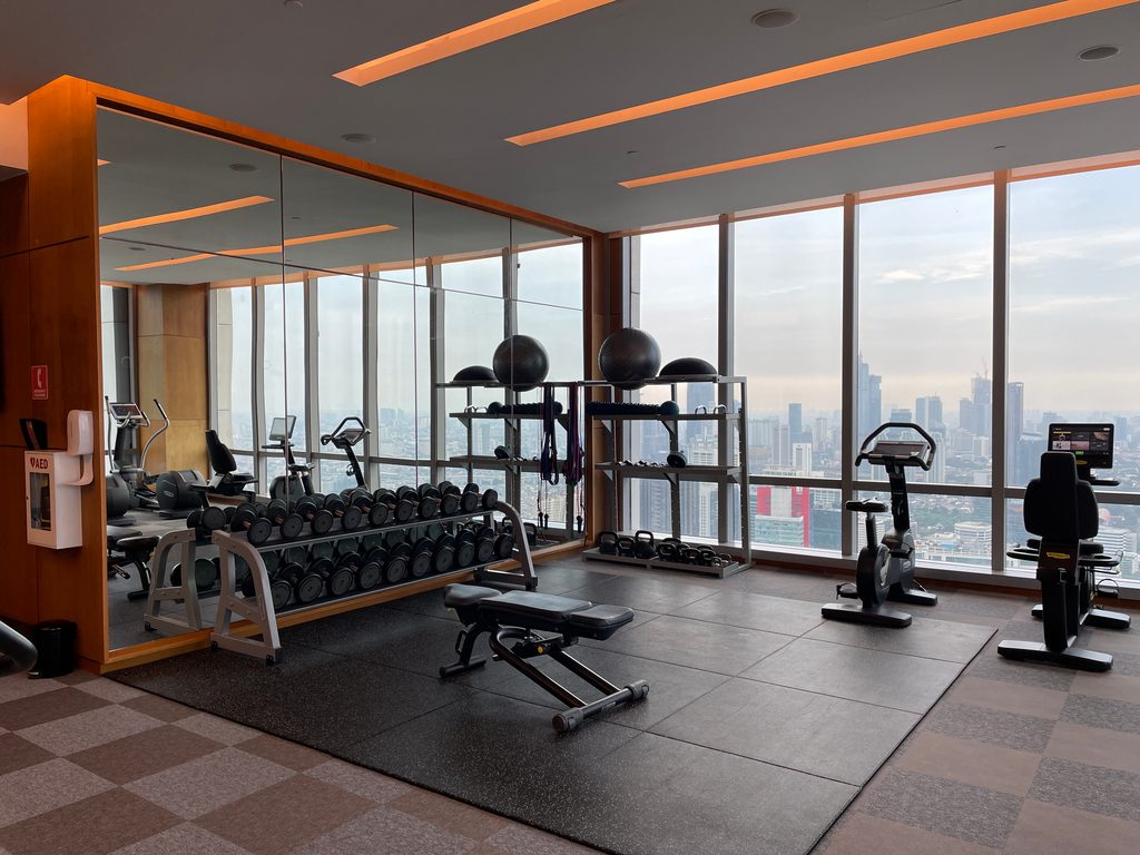 The WestinWORKOUT fitness studio on level 50 at The Westin Jakarta