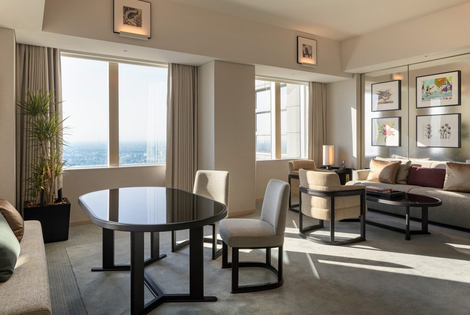 Ambassador Suite living room at Park Hyatt Tokyo