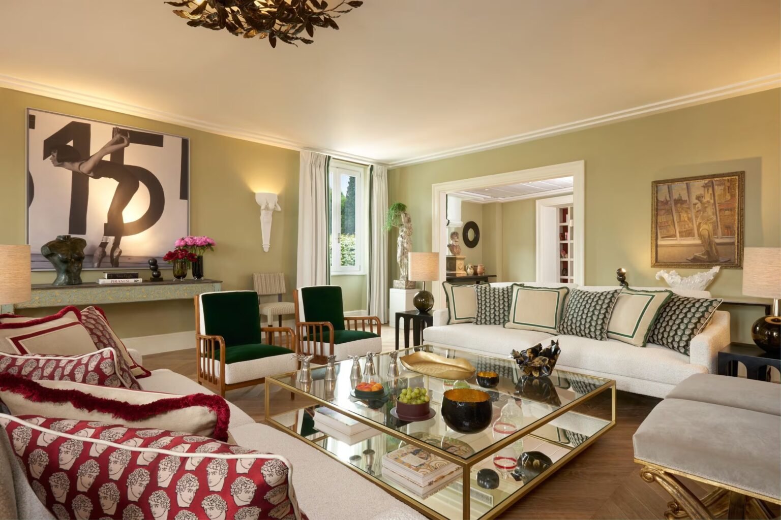 Nijinsky Suite living room at Hotel de Russie