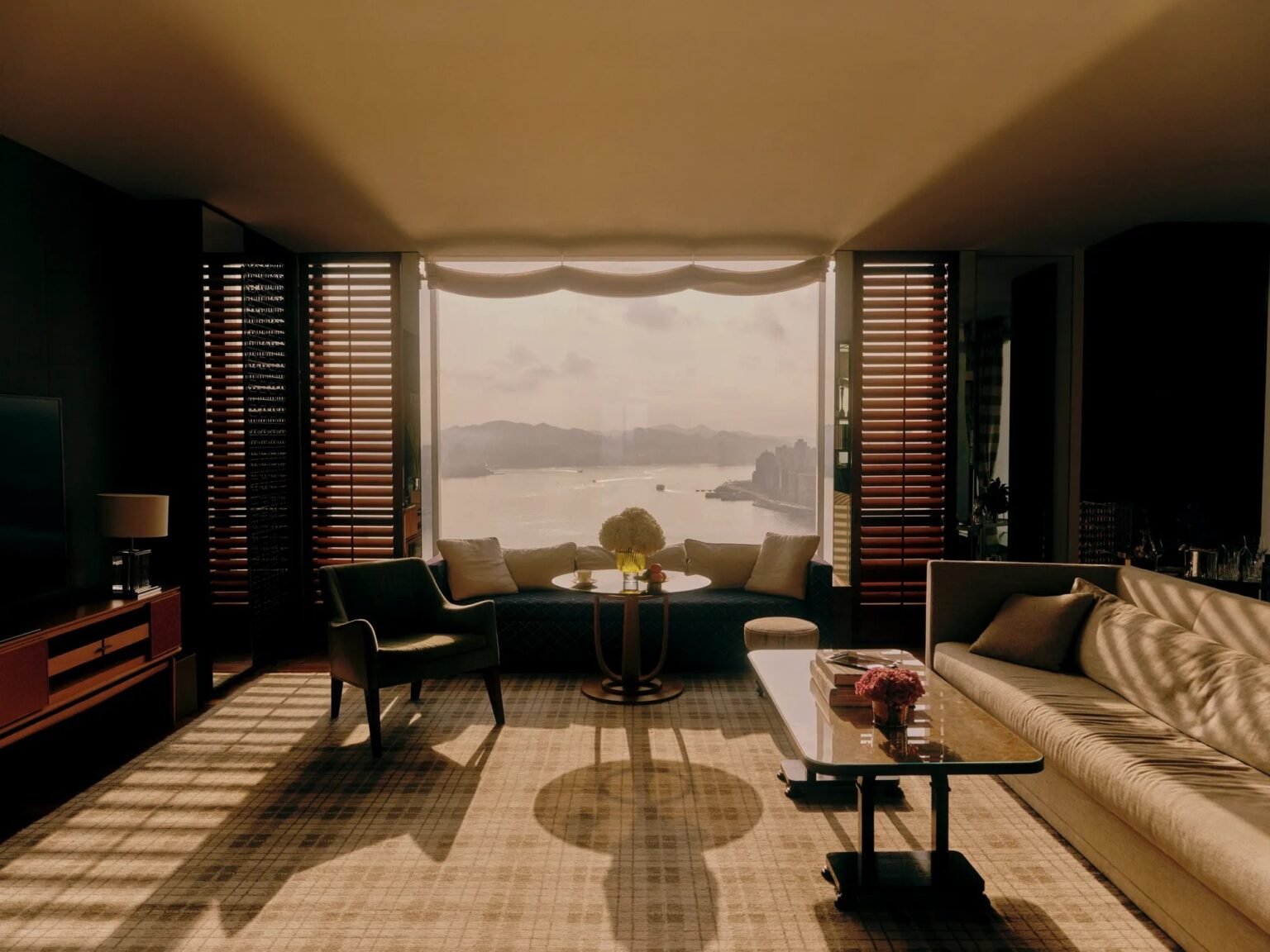 Grand Harbour Corner Suite at Rosewood Hong Kong